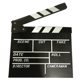 映画撮影 カチンコ風 クラップボード 30cm 黒