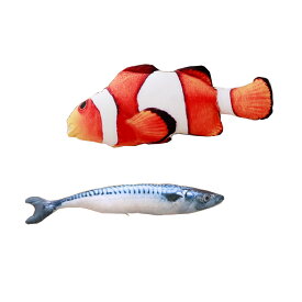 魚 ぬいぐるみ クッション 猫 おもちゃ またたび トイ マタタビ リアルクッション