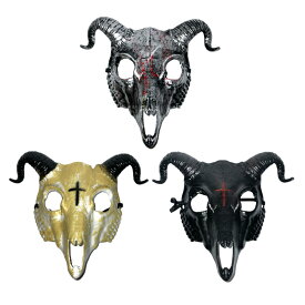 ヤギ 仮面 お面 仮装 返送 演劇 劇団 衣装 小道具 山羊 悪魔 デビル デーモン 黒魔術 コスプレ 変装 バフォメット 十字架 魔術 ハロウィン 舞台 生配信 不気味