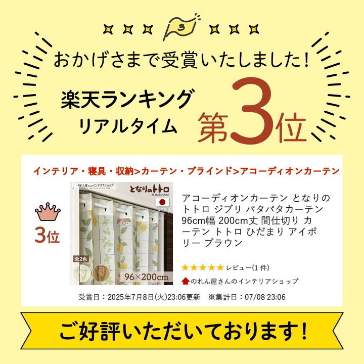 楽天市場】アコーディオンカーテン となりのトトロ ジブリ