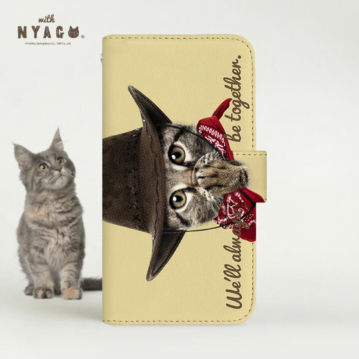 楽天市場】スマホケース 猫 手帳型 全機種対応 厚手 【 カウボーイ 