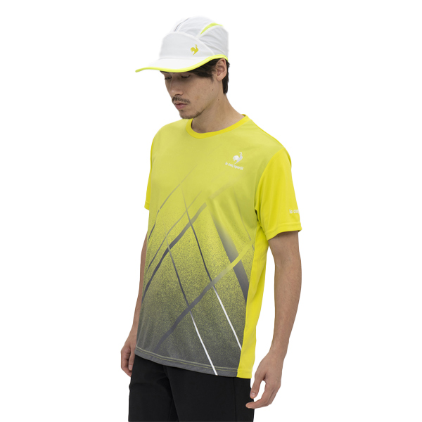 le coq sportif ルコックスポルティフ メンズ テニス ウェア テニスウェア 速乾 グラッフィック ゲームシャツ JTA規定 クリア  QTMTJA93 | ノータッチエース