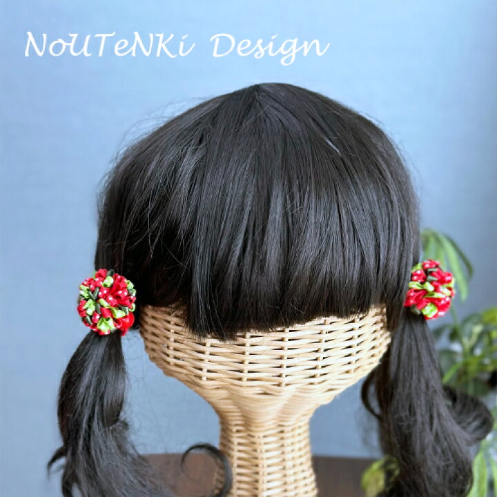 楽天市場】クリスマス キッズ ボンボン リボン Mini ヘアゴム（2本  
