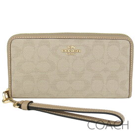 コーチ COACH 財布 レディース 長財布 シグネチャー キャンバス ラウンドファスナー 取り外し可能ストラップ付き 【送料無料】 ブランド コーチ正規品販売店 直営アウトレット店より直輸入