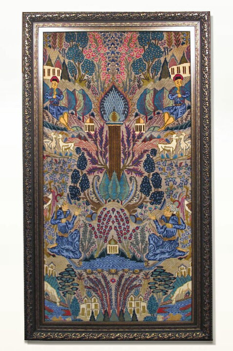 楽天市場】絵画・ペルシャ絨毯 カシュマール 233×127cm（額込） イラン 