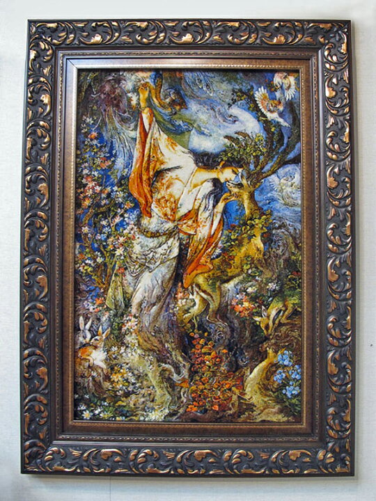楽天市場】【20%offｸｰﾎﾟﾝ対象】絵画・ペルシャ絨毯 タブリーズ産 88 