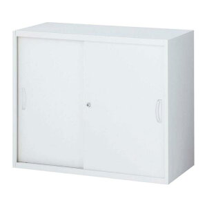 スチール 書庫 引き戸 引違い書庫 生興 QUWALL RW5-07S シリンダー錠 ホワイト