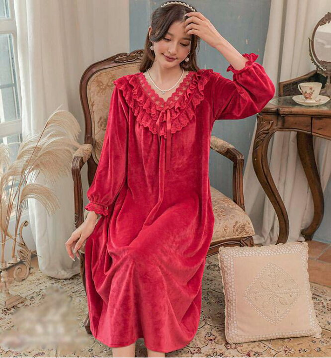 楽天市場 送料無料 ネグリジェ レディース 冬 パジャマ ナイトウェア 姫系 レース 寝巻き ルームワンピース マキシ丈 暖かい ふわもこ パジャマ 防寒 ガウン 部屋着 ナイトウェア ロング丈ネグリジェ 長袖 ベロア かわいい ゆったり 寝間着 柔らか ルームウェア 楽天市場 送料無料 ネグリジェ レディース 冬 パジャマ ナイトウェア 姫系 レース 寝巻き ルームワンピース マキシ丈 暖かい ふわもこ パジャマ 防寒 ガウン 部屋着 ナイトウェア ロング丈ネグリジェ 長袖 ベロア かわいい ゆったり 寝間着 柔らか ルームウェア