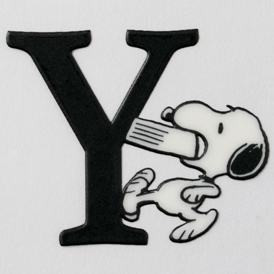 楽天市場 スヌーピー アルファベットステッカー Y おかいものsnoopy 楽天市場店