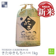 新米 【令和8年度産】もち米 1kg 特別栽培米/北海道産 きたゆきもち新篠津村【生産者 井伊 秀一さん】(節…