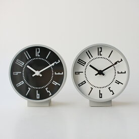 【動画あり】Lemnos[レムノス]eki clock s(置時計)[置時計 電池式 ステップムーブメント 秒針なし 静か インテリア シンプル 駅時計デザイン]☆