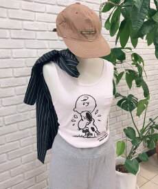 スヌーピー SNOOPY タンクトップ PEANUTS 可愛い 着やすい コーデ 大人 コットン レディース メール便対応 キャラクター かわいい ポケット 無地 インナー トップス トレーニング スポーツ ヨガ ランニング 重ね着 丸首 シンプル ジュニアにも 子供 140 150 160