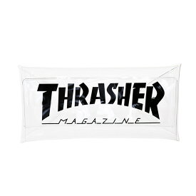 撥水 クリアケース THRASHER スラッシャー クリア ケース クリアペンケース ペン 筆箱 マルチケース ケース 透明 CLEAR ポーチ 歯ブラシケース 男女兼用 ユニセックス ユニセックスデザイン おすすめ お洒落 シンプル スポーティー ロゴ