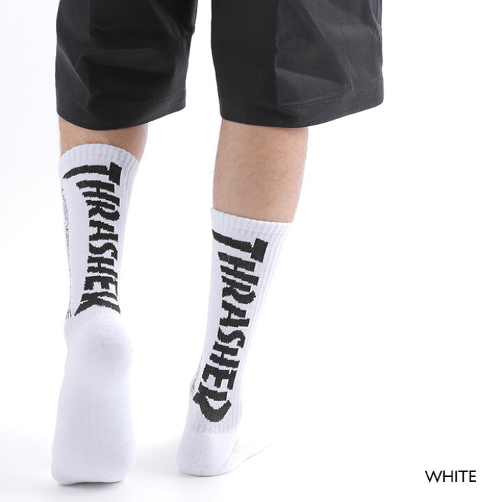 楽天市場 メール便送料無料 靴下 ソックス メンズ Thrasher スラッシャー レディース Unisex Mens Ladies ロゴ プレゼント ギフト お洒落 かわいい カッコいい ユニーク スポーティー スケーター ファッション シンプル ロゴ 3足セット 学生 社会人 オパビニア