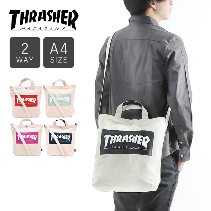 楽天市場】【メール便送料無料】THRASHER 2way ショルダーバッグ 