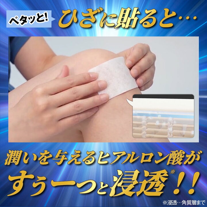 楽天市場】膝に貼るヒアルロン酸『ヒアロエイド』膝サポーター 付き 北 