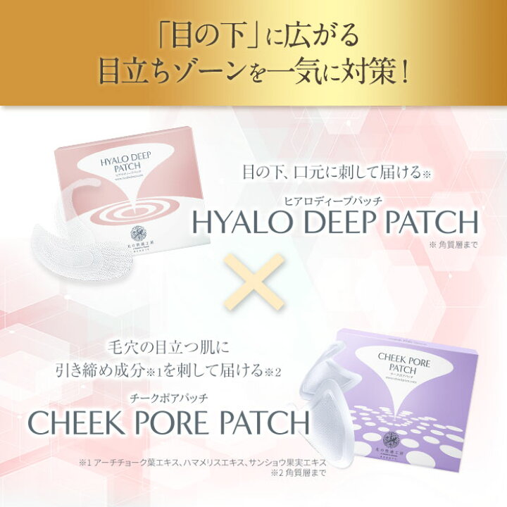 楽天市場】目の下 口元用『ヒアロディープパッチ』+ 頬毛穴に『チーク  