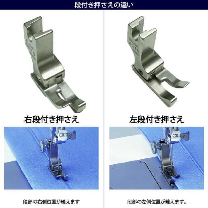 楽天市場】JUKI職業用右段付き押え(1.5mm)(コバステッチ ステッチ定規 