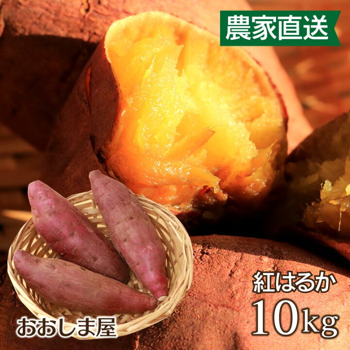 楽天市場 さつまいも 紅はるか 10kg 送料無料 サツマイモ べにはるか 生芋 さつま芋 唐芋 からいも 土付き 泥付き 野菜 旬 料理 レシピ 花見 桜 バーベキュー 国産 熊本 大嶌屋 おおしまや おいしさ直送 熊本おおしま屋