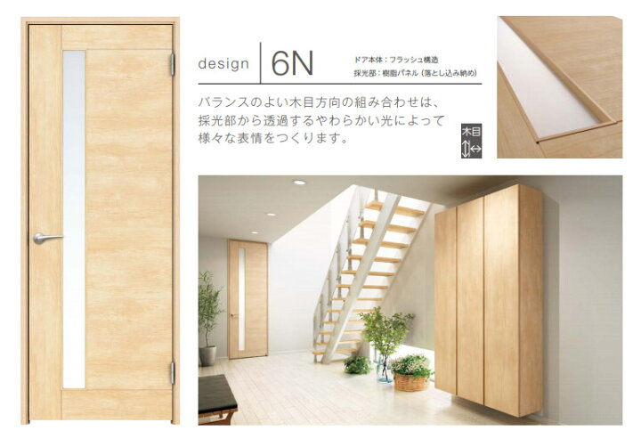 楽天市場】永大産業 片引き吊り戸セット 【デザイン6N】固定枠/額縁 