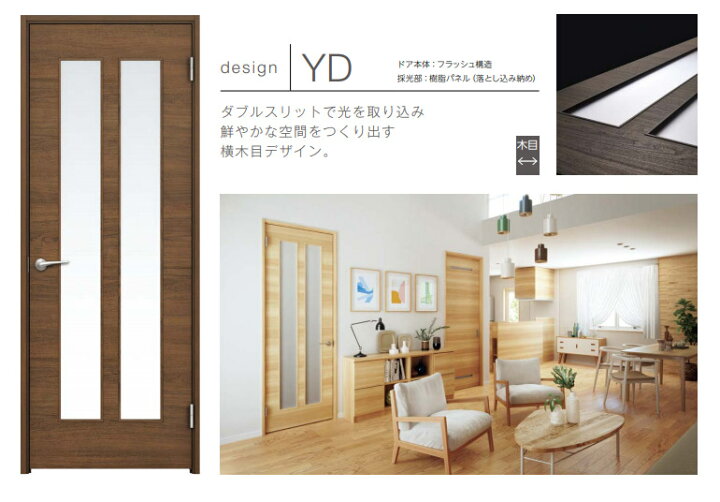 楽天市場】永大産業 親子ドアセット 【デザインYD】固定枠/額縁調整枠 
