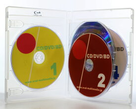 ブルーレイケース 4枚収納 ロゴ有り クリア 1個 14.5mm厚 Blu-rayDisc専用