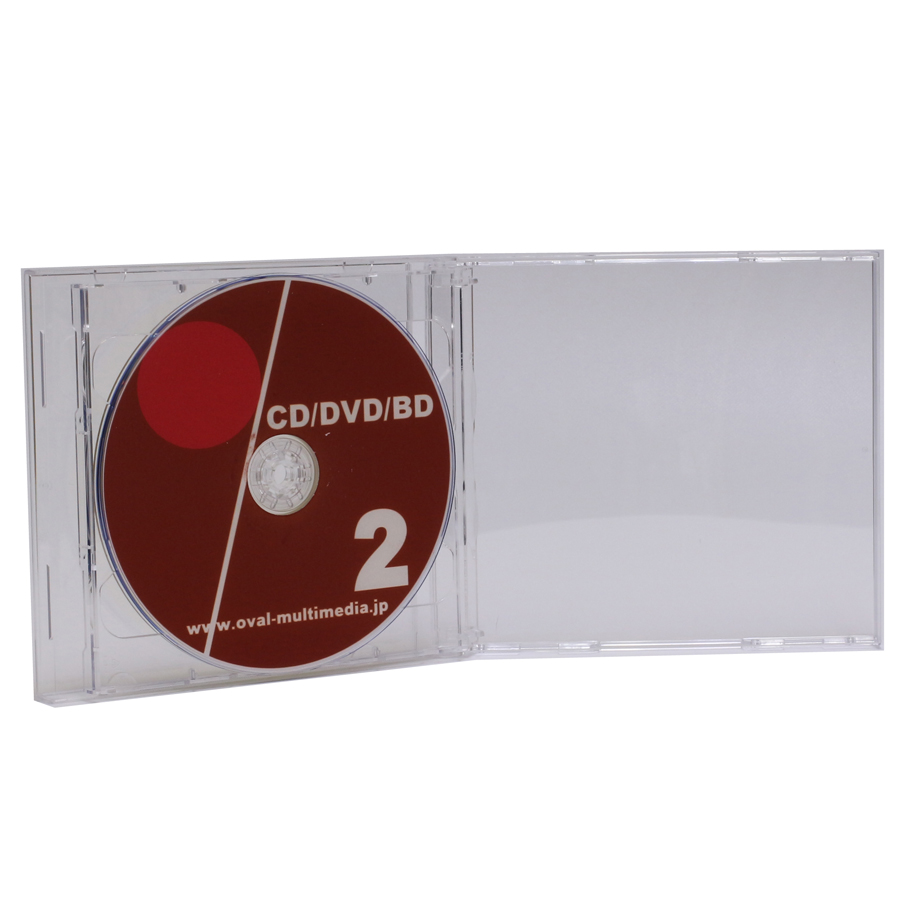 2Discロゴ有 10mm厚に2枚収納CDケース お気に入り 着後レビューで 送料無料 CD DVD Blu-rayDiscの保管に便利な2枚組用 高透明 CDケース2枚収納ジュエルケース PS10mm厚 クリア1個 ロゴ有り