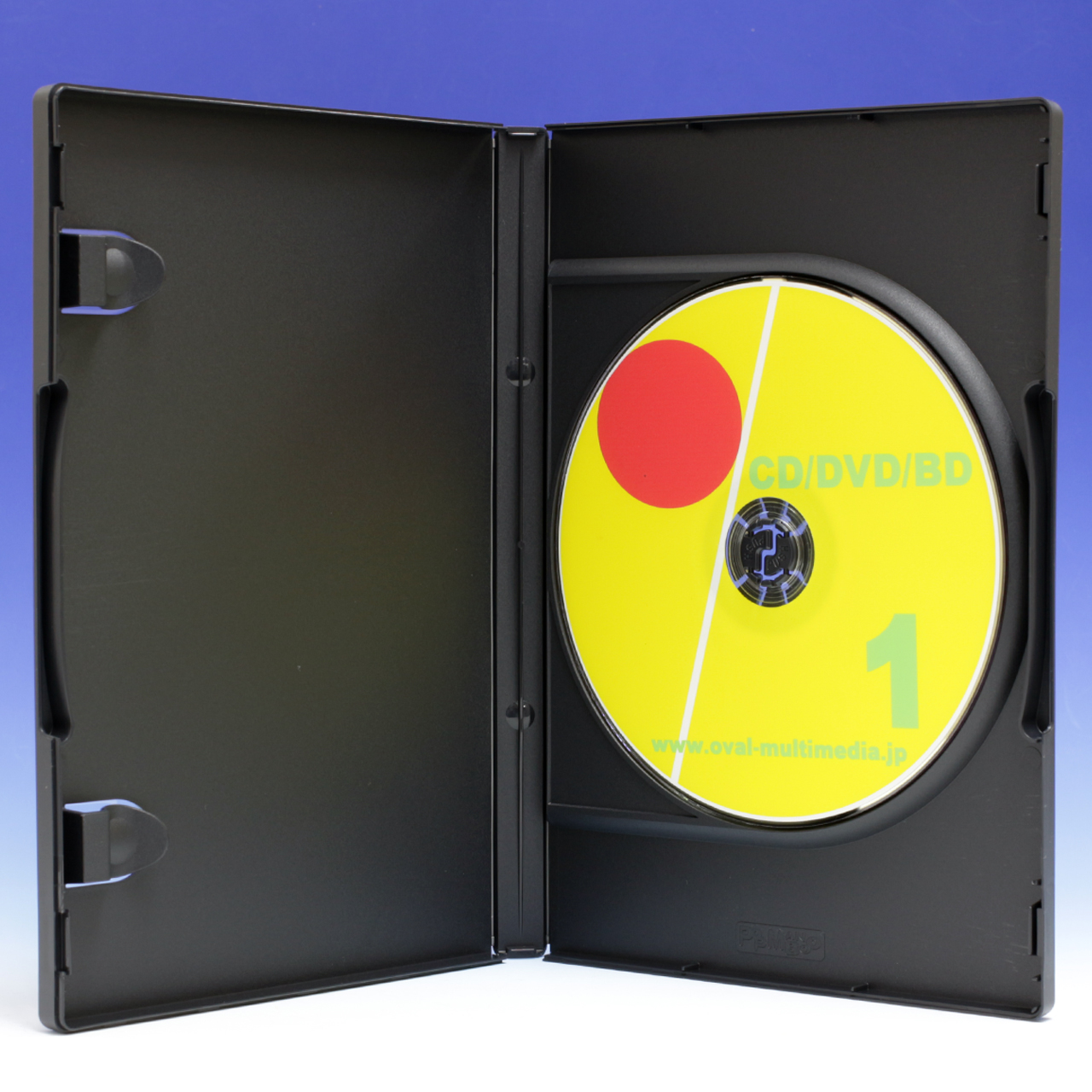 日本製 15mm厚に1枚収納 DVDケース ポップマンボウ 新ブラック100個
