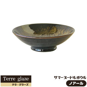 【取寄品】 Terre glaze テラ・グラーズ サマーヌードルボウル <ノアール>麺鉢 丼 どんぶり ボウル ボール 大鉢 おしゃれ モダン かっこいい カフェ 電子レンジ対応 食洗機対応 ギフト プレゼ