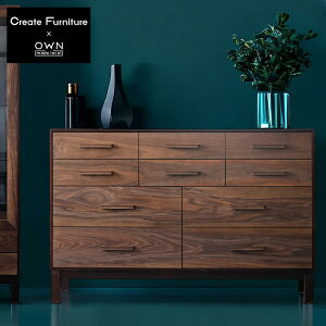 旭川家具 チェスト サイドボード おしゃれ 引出し 収納 タンス 無垢材 リビング 引き出し 完成品 120cm 国産 日本製 クリエイトファニチャー