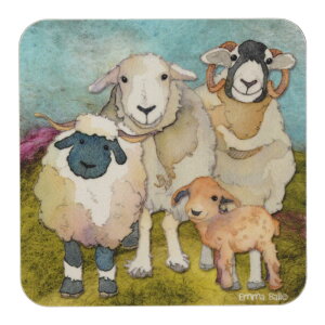 Emma Ball p R[X^[ [10cm×10cm]  CeAG Lb`G  킢  v[g Mtg@Felted Sheep Family EBCW102