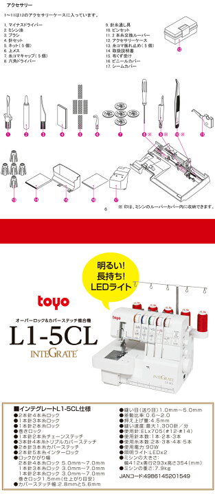 楽天市場】【アウトレット商品】カバーステッチ対応 ロックミシン 