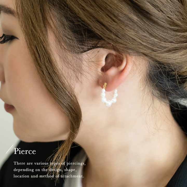 楽天市場】【￥2580→￥1580】パールピアス フープピアス ピアス