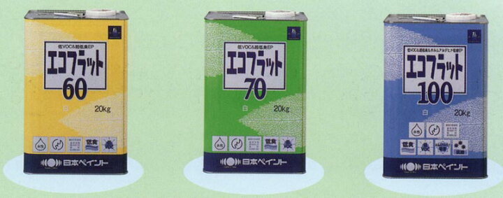 楽天市場】【送料無料】エコフラット70 白 ツヤけし 20kg(約75平米分 