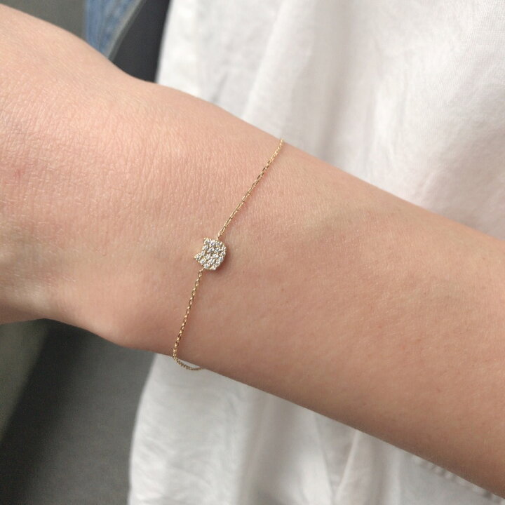 楽天市場】ネコ ブレスレット【日本製 18金 華奢ブレスレット】18K 猫 