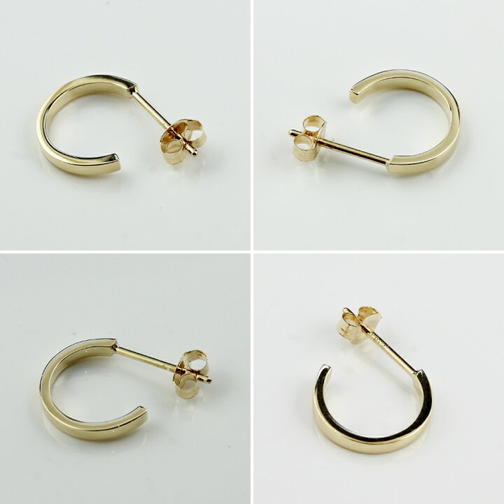 楽天市場】【ペア割】フープピアス 片耳【日本製 18金 華奢ピアス 