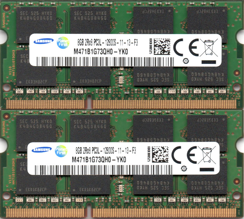 71％以上節約 SAMSUNG PC3L-12800S DDR3L-1600 8GB x 2枚組み 合計16GB