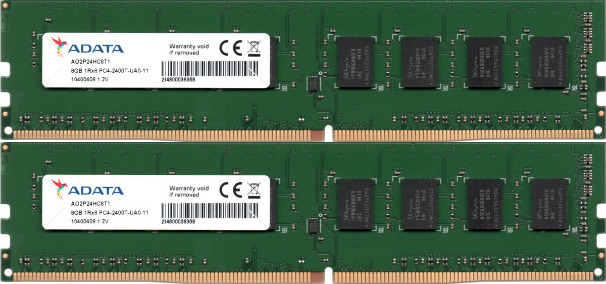 メモリ DDR4 PC4-2400 8GB x 2枚 合計16GB