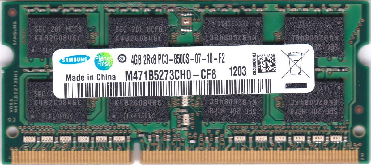 【最新入荷】 高級 送料無料の DDR3 4GB ノートパソコン用メモリ SAMSUNG PC3-8500S DDR3-1066 SO-DIMM 204pin 型番：M471B5273CH0-CF8 両面実装 2Rx8 動作保証品 geeta.edu.in geeta.edu.in