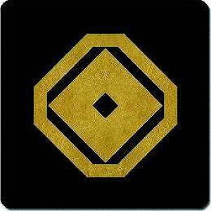 【送料無料】家紋シール 隅切り角に釘抜き 丸型 or 四角 KS-0996