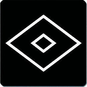 【送料無料】家紋シール 陰釘抜き菱 丸型 or 四角 KS-0190