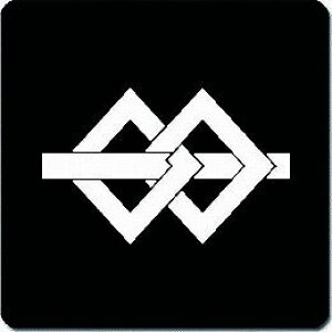 【送料無料】家紋シール 二つ釘抜き閂 丸型 or 四角 KS-2490