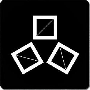 【送料無料】家紋シール 三つ寄せ枡 丸型 or 四角 KS-3896