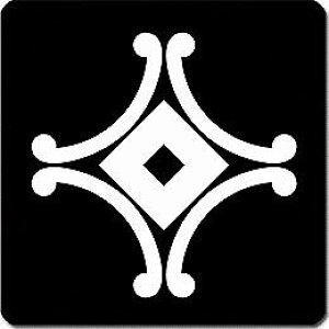 【送料無料】家紋シール 四つ鐶に釘抜き 丸型 or 四角 KS-6546