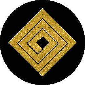 【送料無料】家紋シール 釘抜き形稲妻 丸型 or 四角 KS-2393