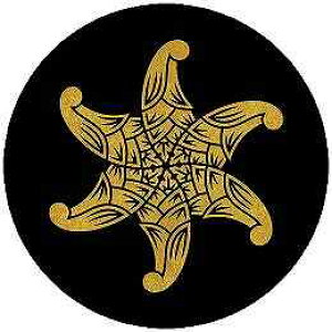 【送料無料】家紋シール 頭合わせ六つ茗荷車 丸型 or 四角 KS-3447