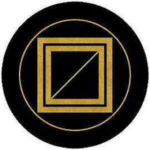 【送料無料】家紋シール 糸輪に入れ子枡 丸型 or 四角 KS-5373