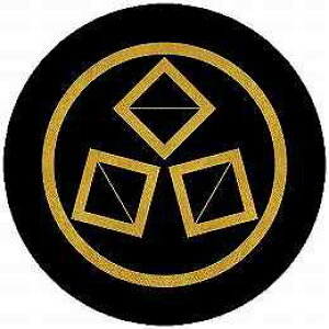 【送料無料】家紋シール 細輪に三つ隅合わせ枡 丸型 or 四角 KS-5406