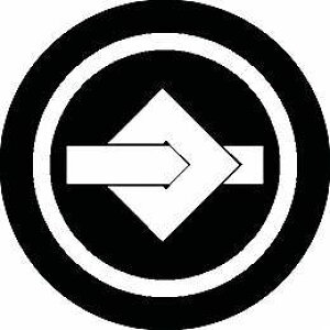 【送料無料】家紋シール 丸に梃釘抜き 丸型 or 四角 KS-0838