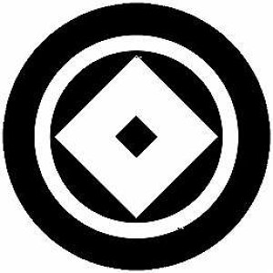 【送料無料】家紋シール 丸に釘抜き 丸型 or 四角 KS-4481